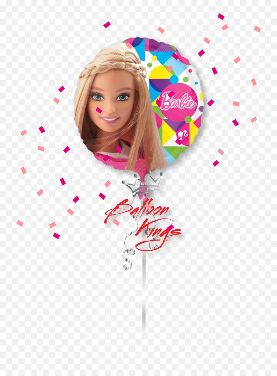 Download Barbie Round - 18 Inch Barbie Sparkle Foil Balloon Balloon Barbie Png,Barbie Transparent