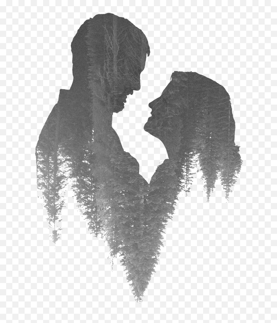 Photography Silhouette 0 - Double Exposure Png Download Love Couple Silhouette Png,Double Heart Png