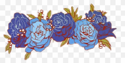 Flowercrown Tumblr Blue - Transparent Crown Drawing png