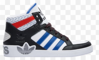 Brand New Menu0027s Adidas Originals Hard Court Athletic Sneaker Black U0026 White - Hardcourt Hi Mens png
