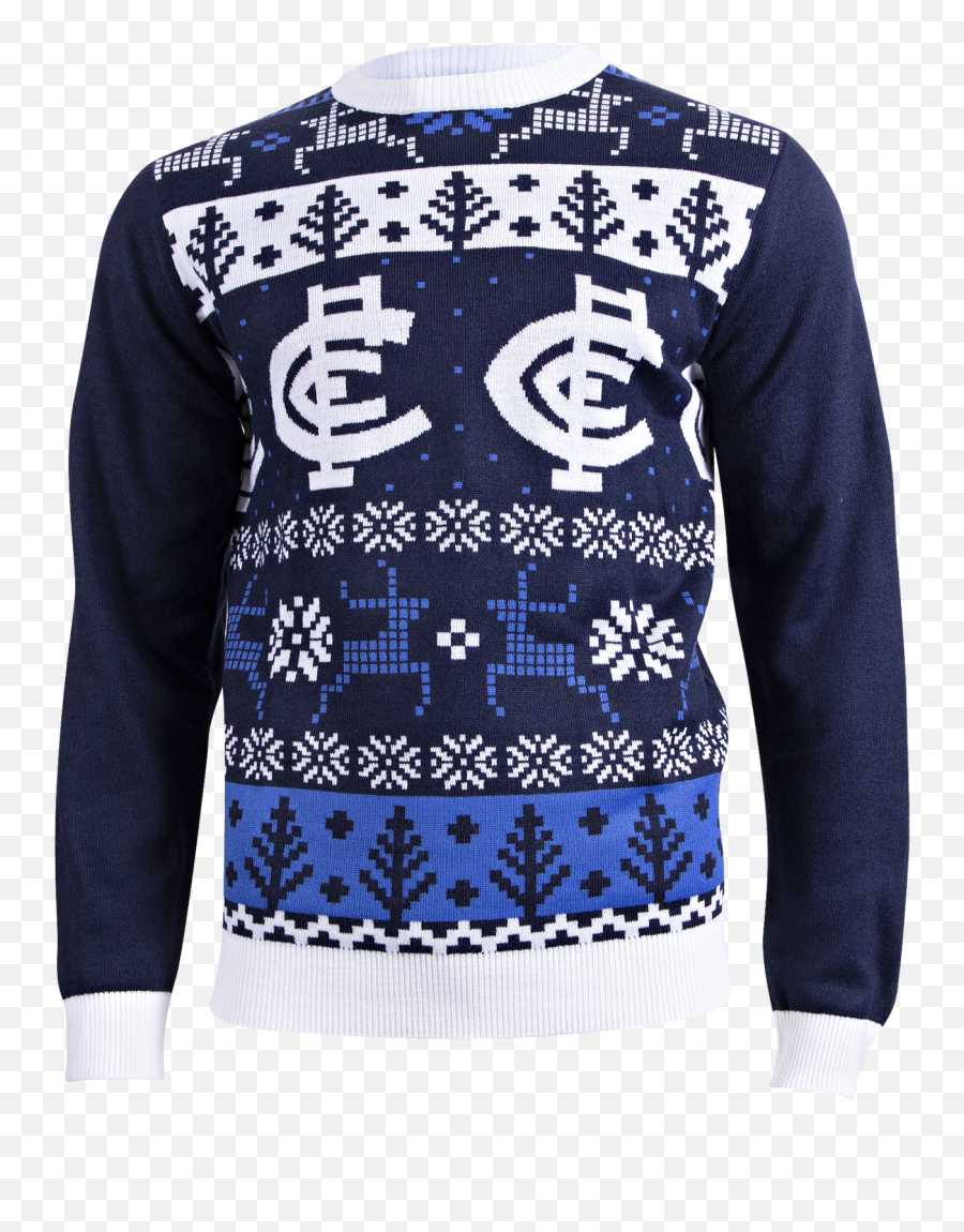 Mens Ugly Christmas Sweater Carlton Blues - Afl Carlton Ugly Christmas Sweater Png,Ugly Christmas Sweater Png