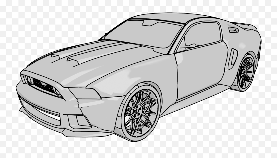 Mustang Gt Car Clipart Png - Mustang Cars Colouring Pages,Mustang Logo Clipart