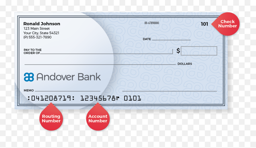 Reorder Checks Online Andover Bank - Andover Bank Check Png,Checks Png