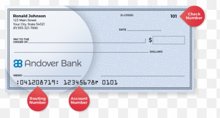 Reorder Checks Online Andover Bank - Andover Bank Check Png,Checks Png