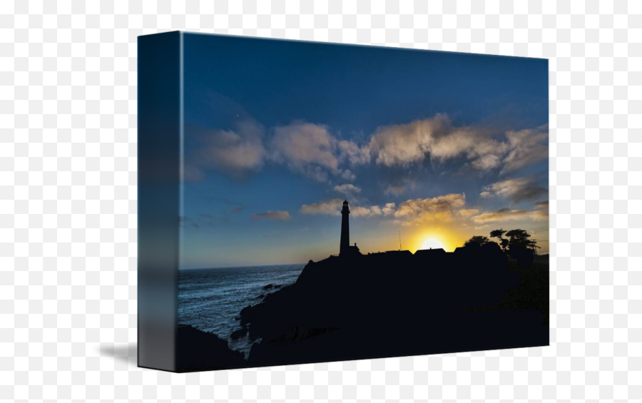 Pigeon Point Lighthouse Silhouette And Setting Sun By New Yorkled - Beacon Png,Lighthouse Silhouette Png
