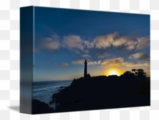Pigeon Point Lighthouse Silhouette And Setting Sun By New Yorkled - Beacon png