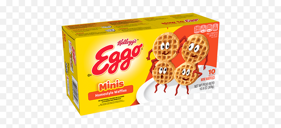 Kelloggu0027s Eggo Minis Homestyle Waffles - Eggo Cinnamon Toast Waffles Png,Waffles Png