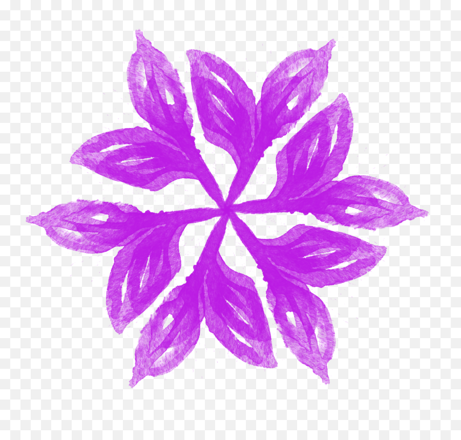 Stylish Watercolor Flower Png And Psd - Illustration,Simple Flower Png