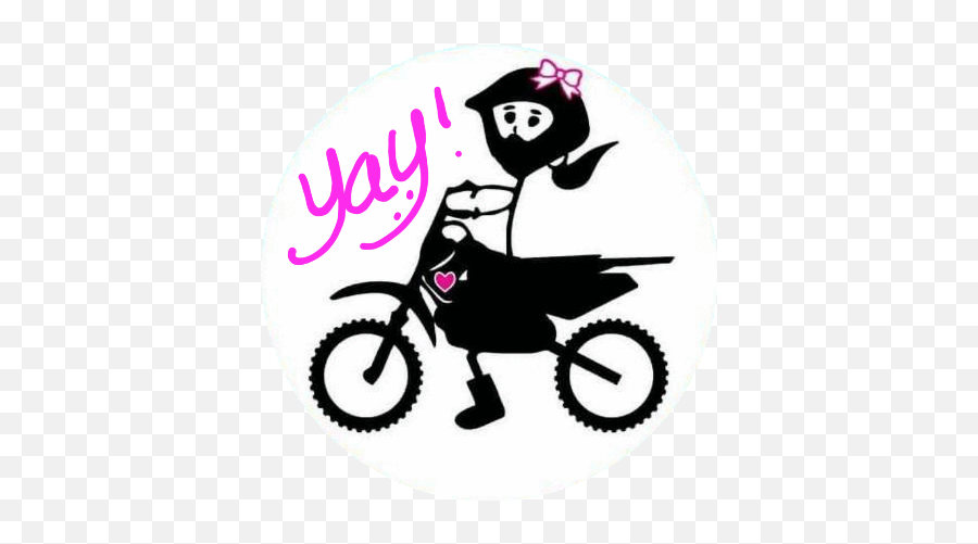 Lets Start Riding - Cartoon Girl Dirtbike Png,Dirt Bike Png