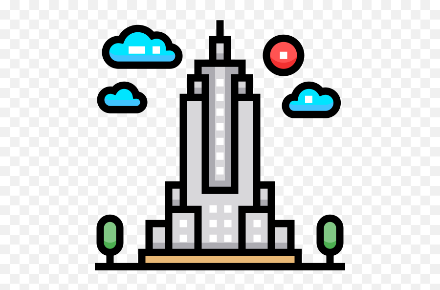 Empire State Building - Free Monuments Icons Vertical Png,Icon Manhattan