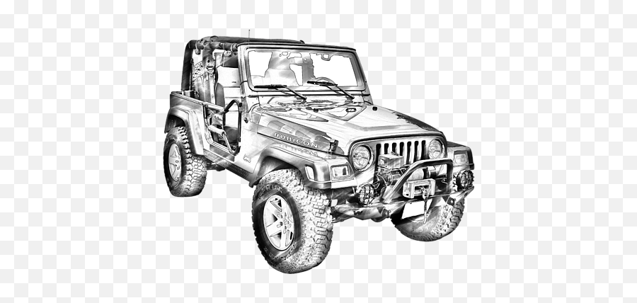 Jeep Wrangler Rubicon Illustration T - Shirt Vehicle Png,Icon Thriftmaster