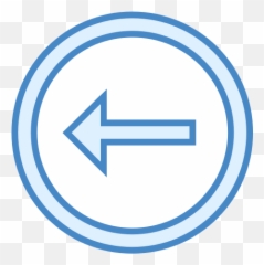 Back Arrow Icon In Blue Ui Style - Directions Clipart Black And White png