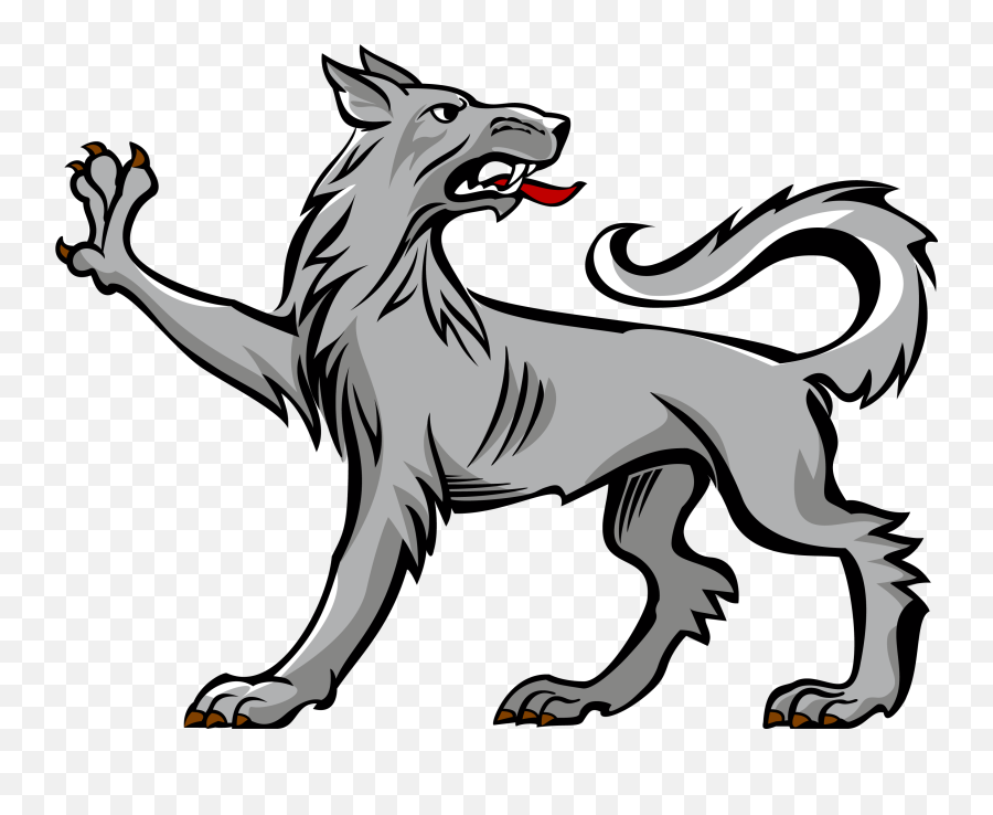 Wolf Clipart Heraldic - Coat Of Arms Supporters Wolf Png Wolf Coat Or Arms,Howling Wolf Png