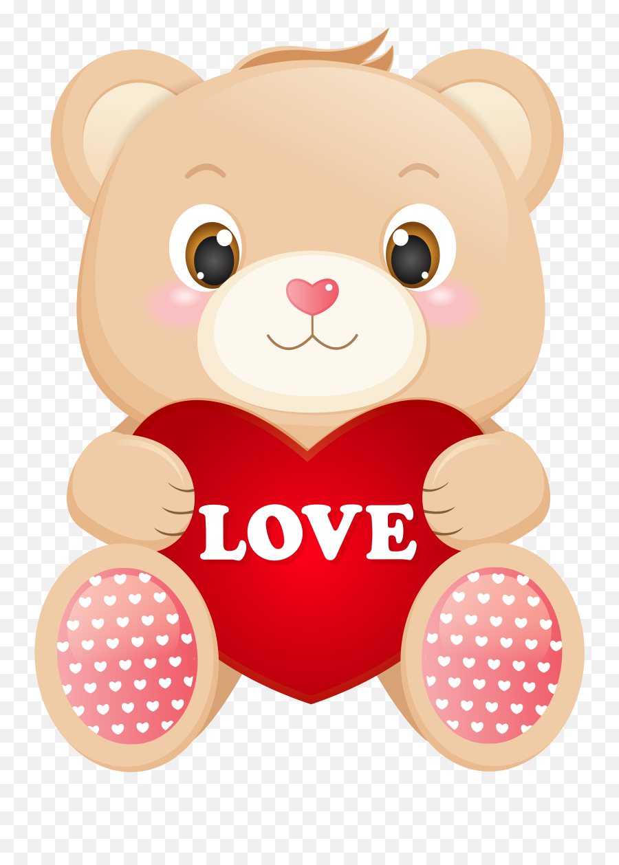 Heart Transparent Cartoon Png Clipart Teddy Bear Love