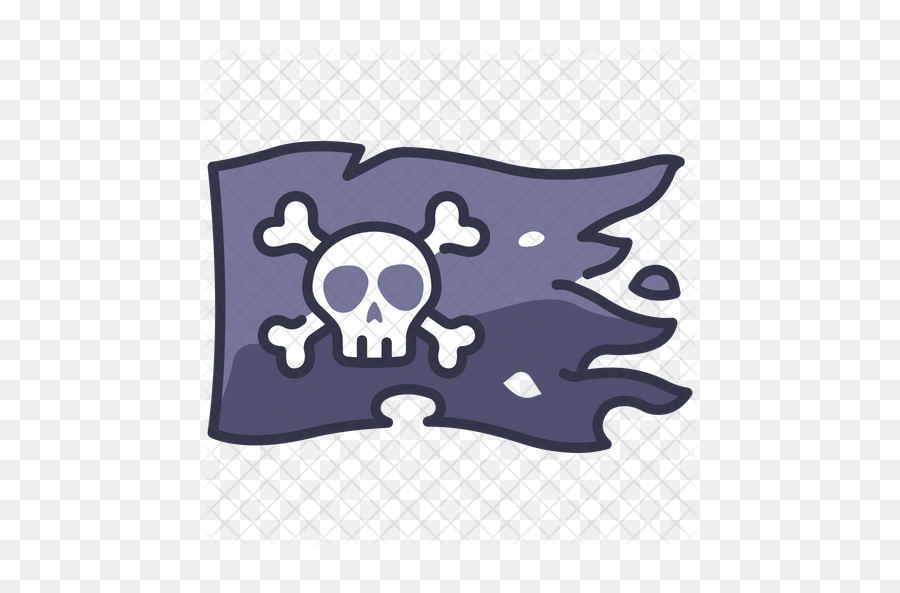 Pirate Flag Icon Of Colored Outline - Skull Png,Pirate Flag Png