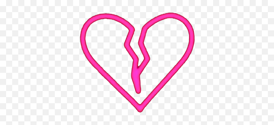 Broken Heart Iphone Emoji Heartbreak - Transparent Neon Broken Heart Png,Heartbreak Png