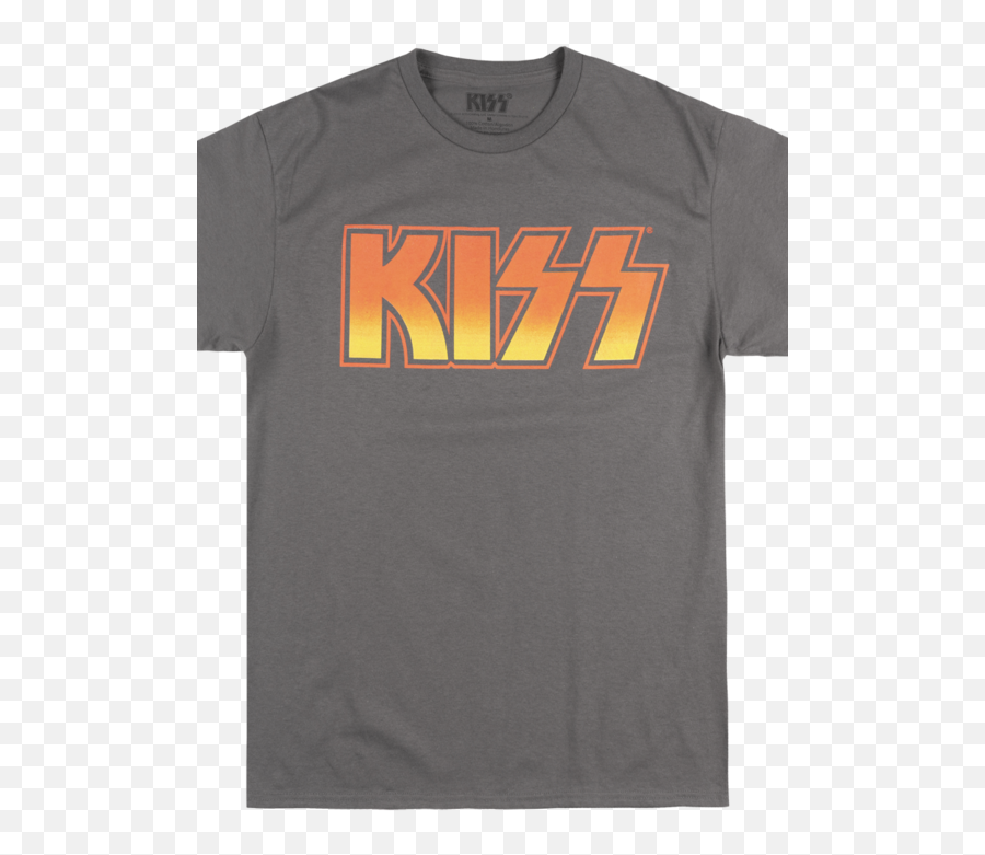 Kiss Band Logo T - Shirt Charcoal Rock Music Tee Mens Kiss Kiss Png,Rock Music Png