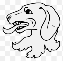 Download Dogs Head Erased - Heraldry Silhouette Png