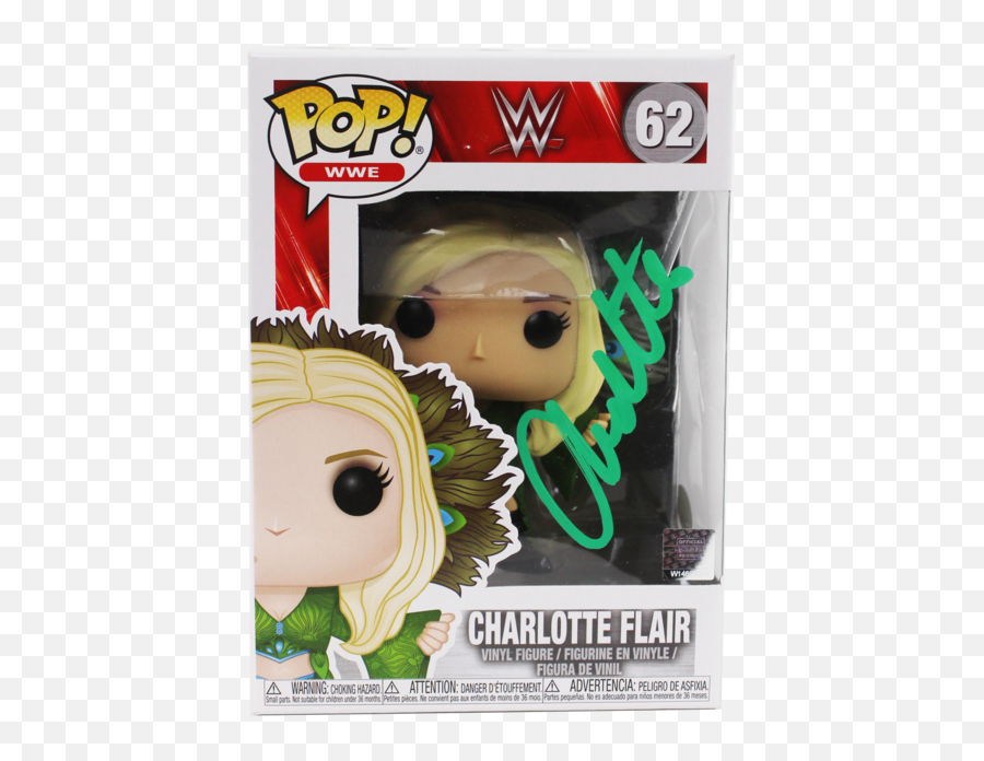 Charlotte Flair Autograph Funko Pop Wwe Womans Champion Nxt Signed Jsa Coa - Charlotte Flair Funko Pop Png,Charlotte Flair Png