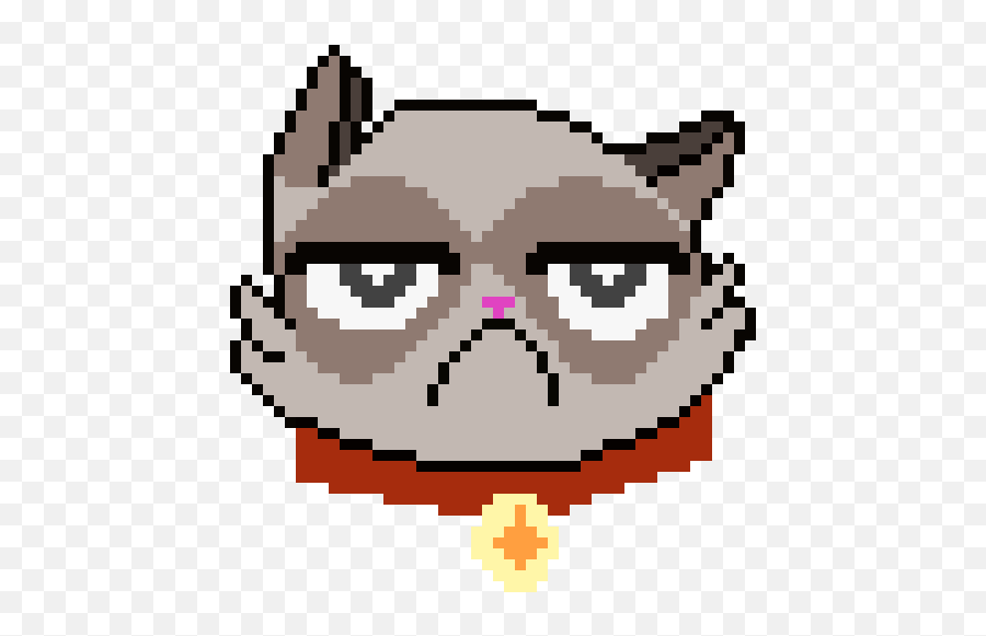 Pixel Art Grumpy Cat Clipart - Grumpy Cat Pixel Art Png,Angry Cat Png