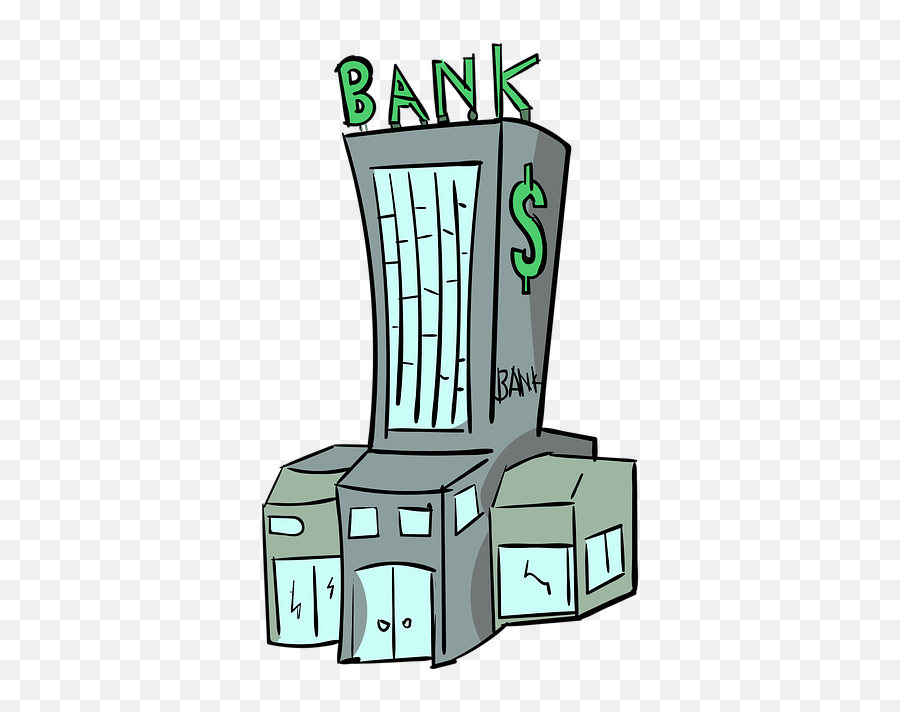 Money Financial Business - Clipart Bank Cartoon Png,Bank Png