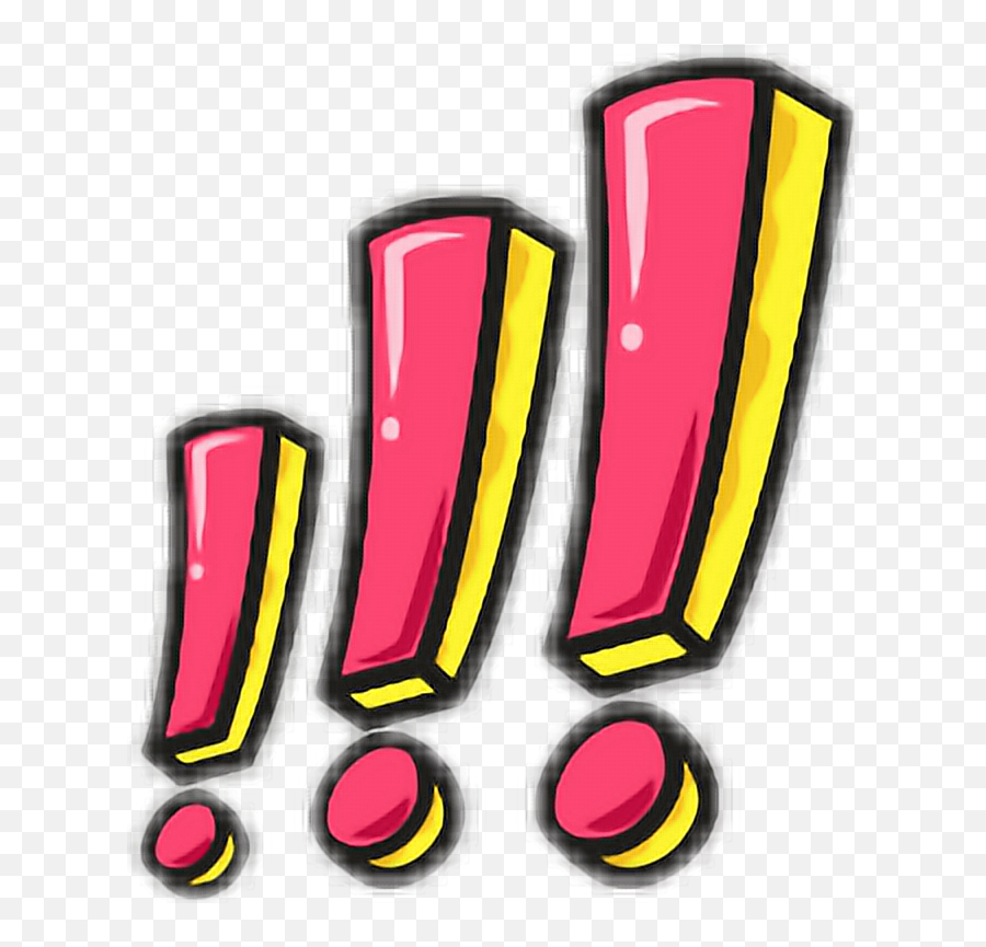 Exclamation Exclamationmark - Exclamation Point Sticker Png Exclamation Mark Sticker Png,Red Exclamation Point Png