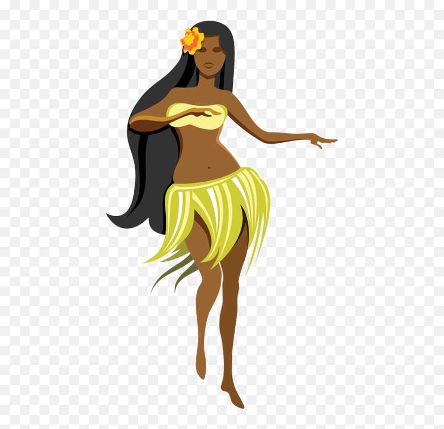 Hawaiian Girls Png Transparent - Hula Dancer No Background,Girl Transparent