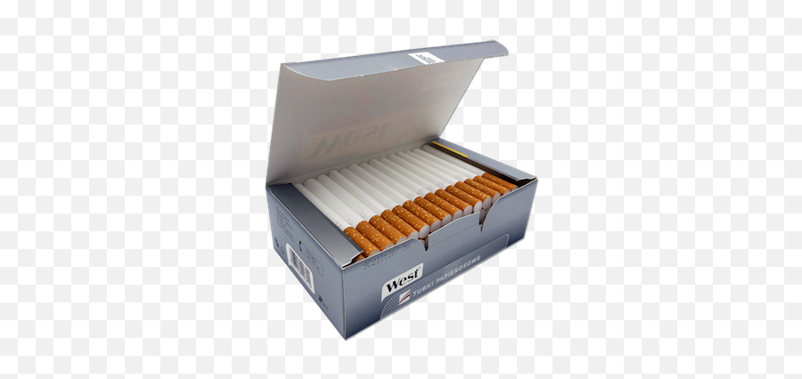 West Silver Ks 100 Cigarette Filter Tubes - Bullet Png,Cigarette Transparent