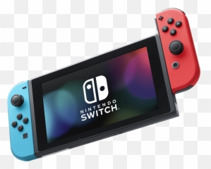 Nintendo Switch Blue And Red Controllers Transparent Png - And Logo
