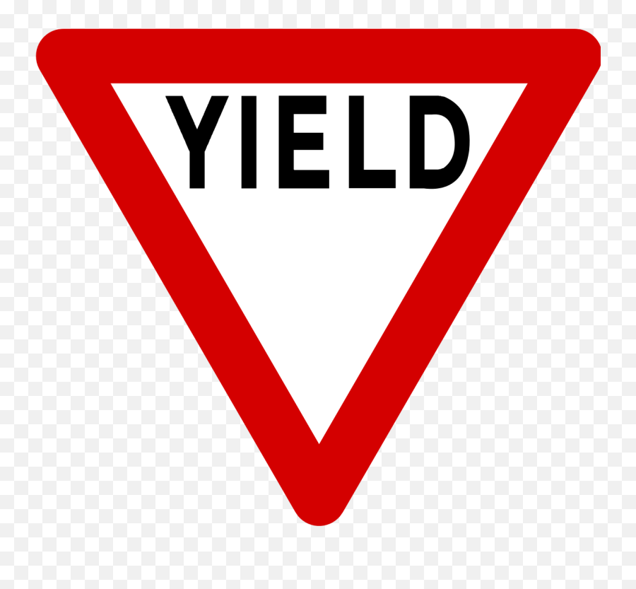 Mandatory Road Sign Yield - Yield Sign Clipart Png,Yield Sign Png