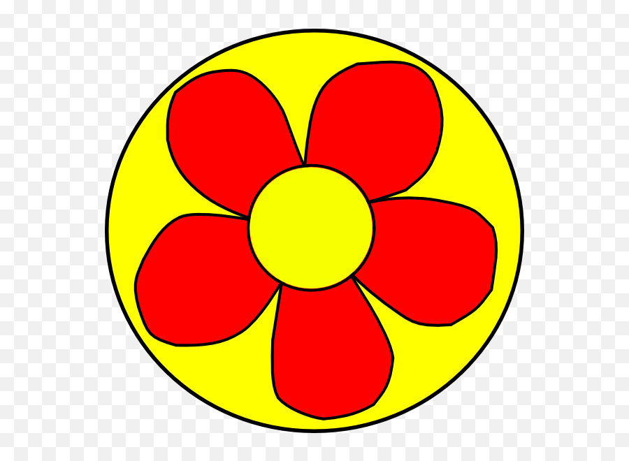 Yellow Background Clip Art - Flower Clip Art On Red Background Png,Yellow Background Png