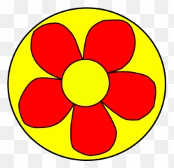 Yellow Background Clip Art - Flower Clip Art On Red Background Png,Yellow Background Png
