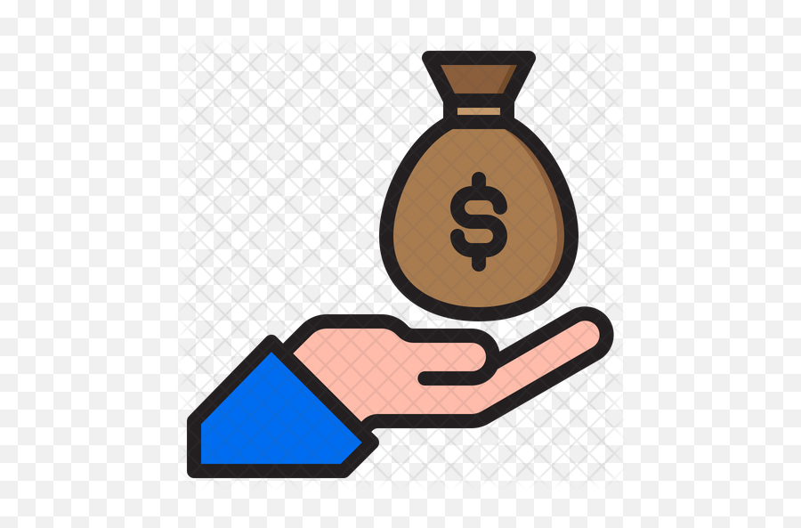 Money Bags Icon Of Colored Outline - Drug Icon Png,Money Bags Png