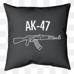 Ak - 47 Pillow Cover By Upper Playground Ranged Weapon Png,Ak 47 Png