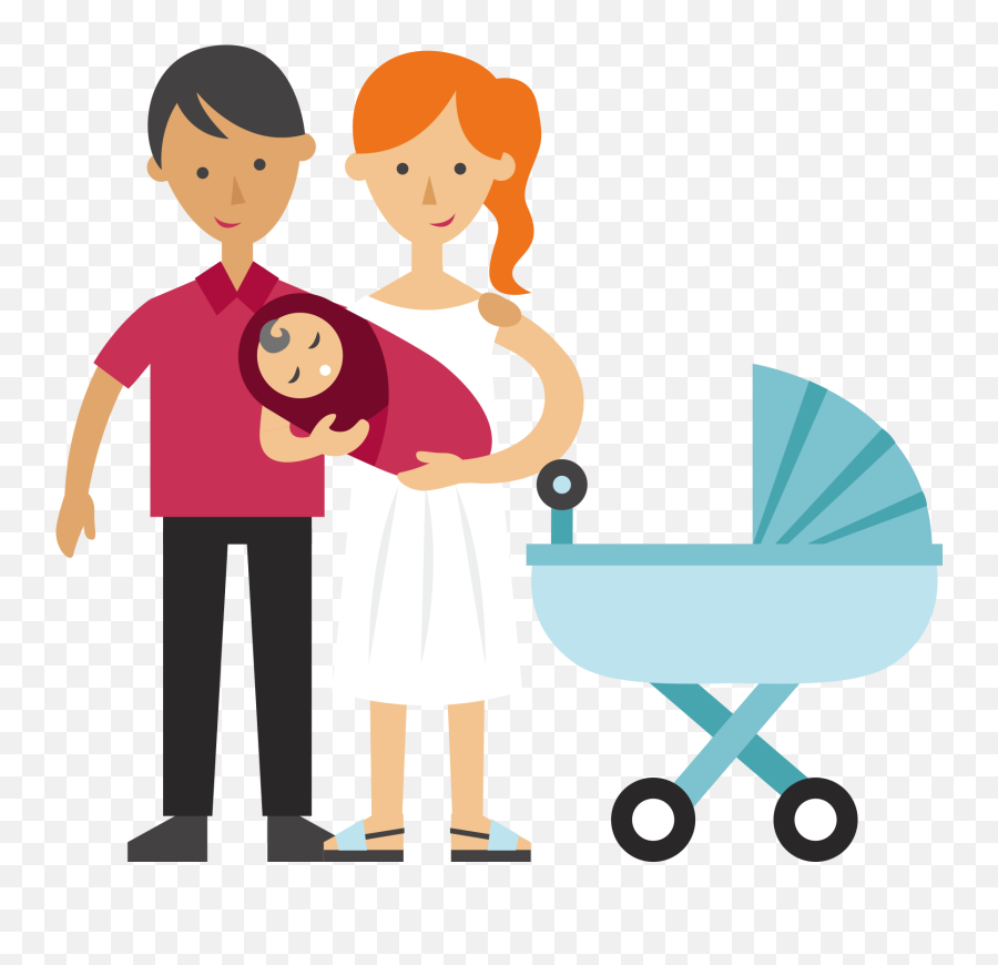 Mother And Child Png - Father Holding Child Casal Com Bebe Parents Baby And Dog Cartoon,Father Png