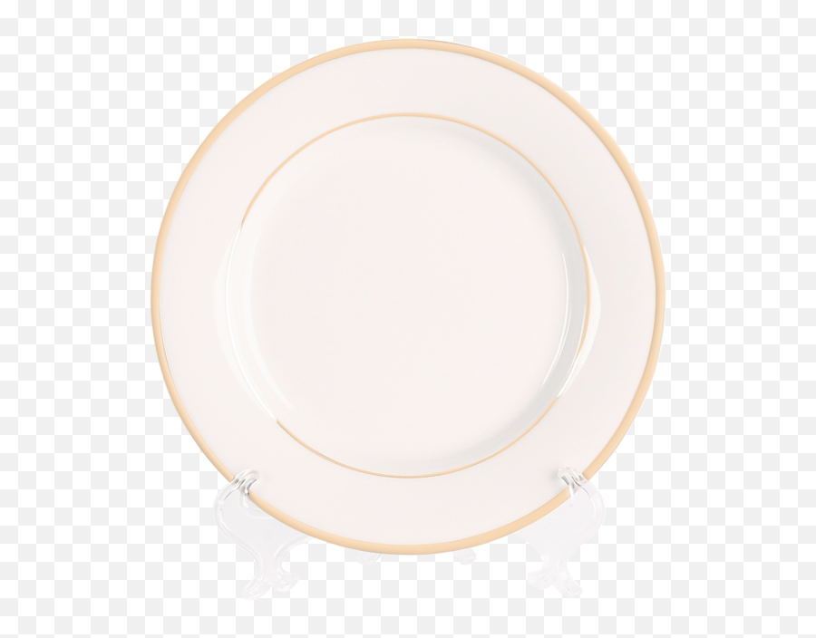 White With Gold Border Bread Plate 6u201d - Serving Platters Png,Gold Border Transparent