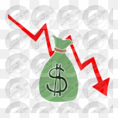 Loss Stencil For Classroom Therapy Use - Great Clipart Money Bag png