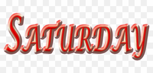 Saturday Red Weekday - Horizontal png