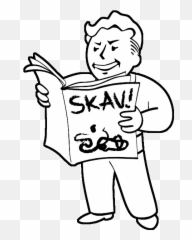 Fallout 4 Vault Boy Png - Boy Lineart Fallout Lineart Happy,Vault Boy Thumbs Up Png