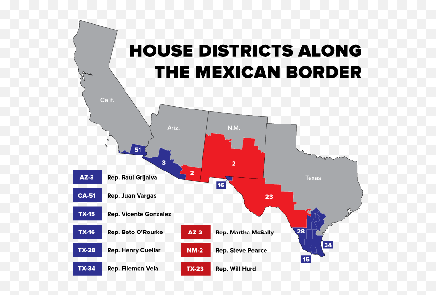 Border - Congressional Districts On Mexico Border Png,Trump Wall Transparent