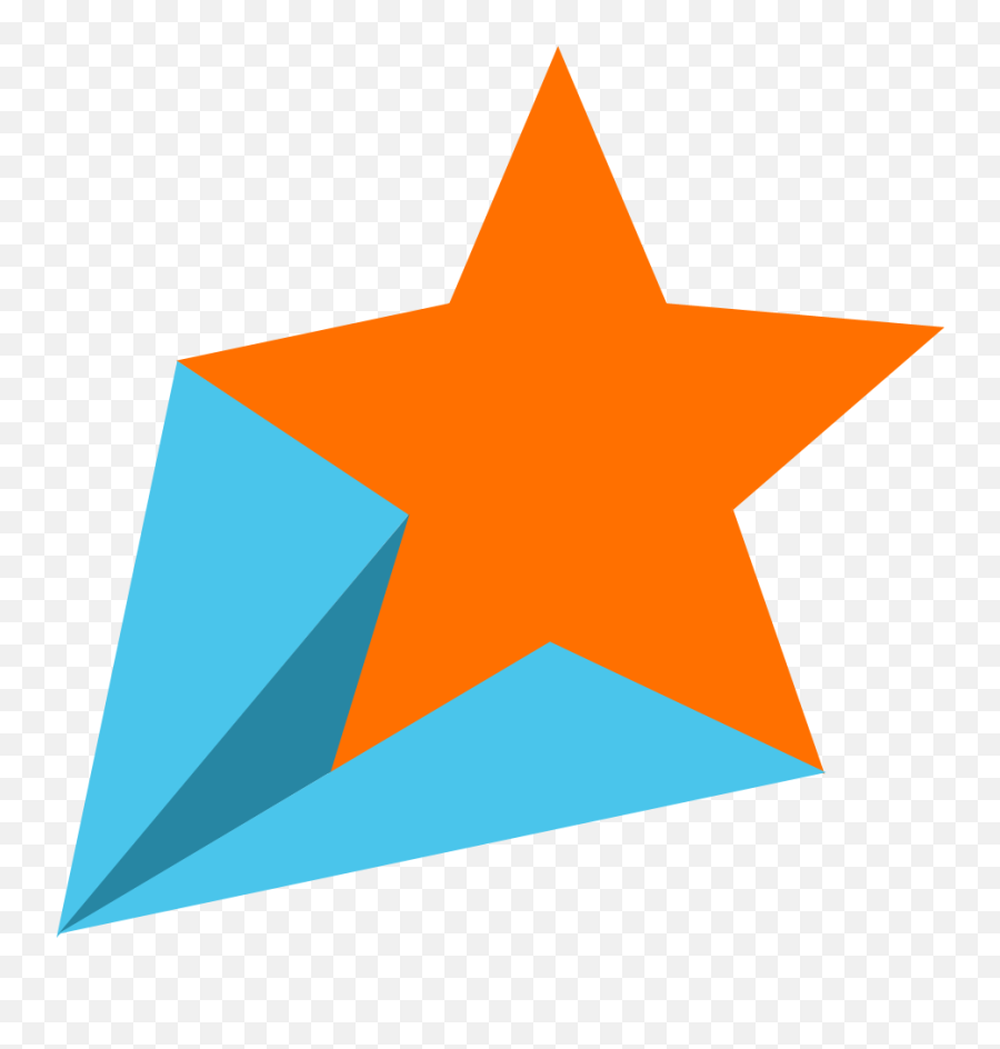 Shooting Stars Png Transparent Collections - Blue And Orange Star,Stars Png