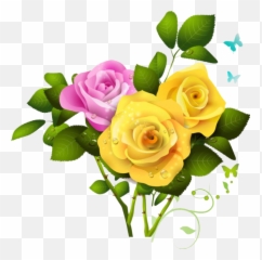 Yellow Rose Png File - Pink And