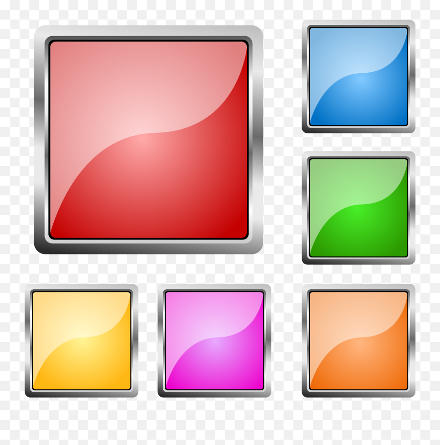 Clipart - Glossy Button Square Png Transparent Png Full Square Buttons Png,Glossy Facebook Icon