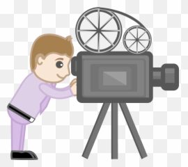 Cartoon Camera Clip Art Interview - Cameraman Full Video Shoot png