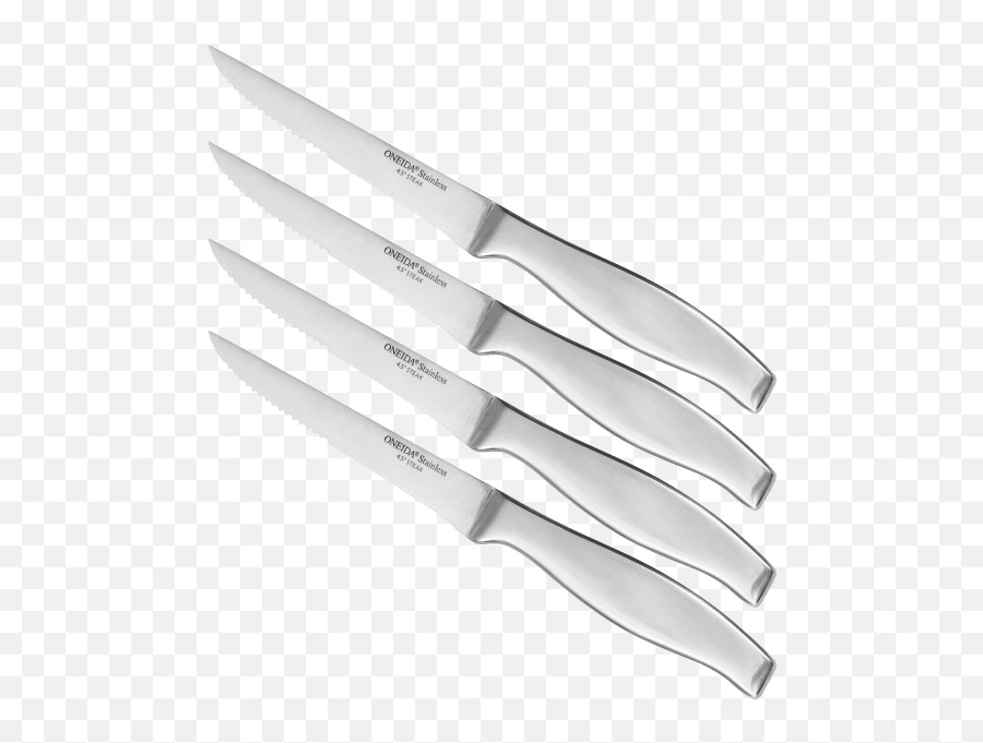 Oneida Stainless Steel Steak Knife Set 4 - Pack Knife Png,Steak Knife Png