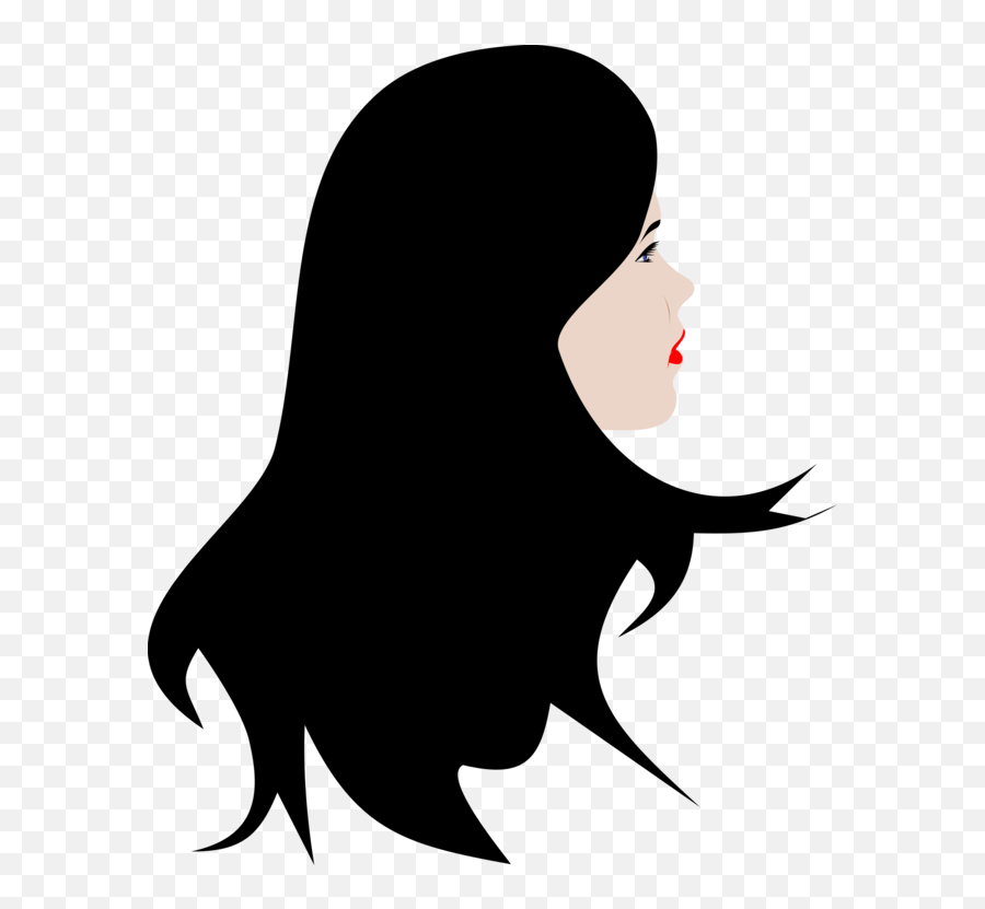 Download Hair Clip Art Png - Woman Back Of Head Silhouette,Girl Clipart Transparent Background