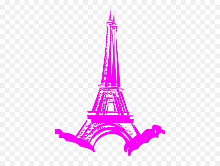 Pink In Paris Clip Art - Vector Clip Art Online Eiffel Tower Clip Art Png,Paris Png