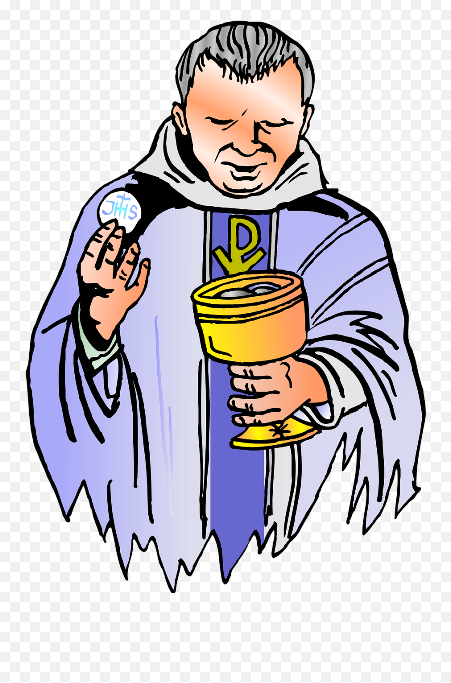 Christian Communion Eucharist - Priest Clipart Png,Eucharist Png