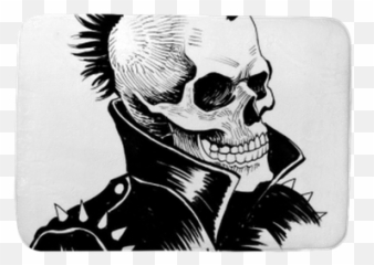 Bath Mat Punk Is Dead Ink Drawing Of - PIXERSUS Png Transparent