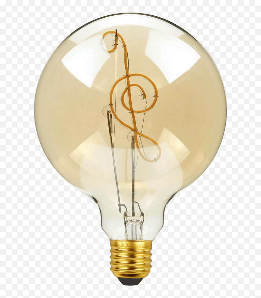 Edison Led Soft Light G125 E27 4w Music Filament Glass Retro - Incandescent Light Bulb Png,Vintage Wide Globe Icon